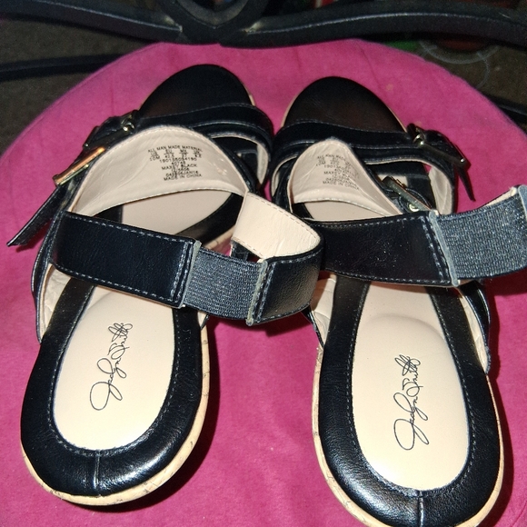 Jacylyn Smith Maxey Black Platform Buckle Slingback Sandals Size 10 NWOT - Picture 3 of 13